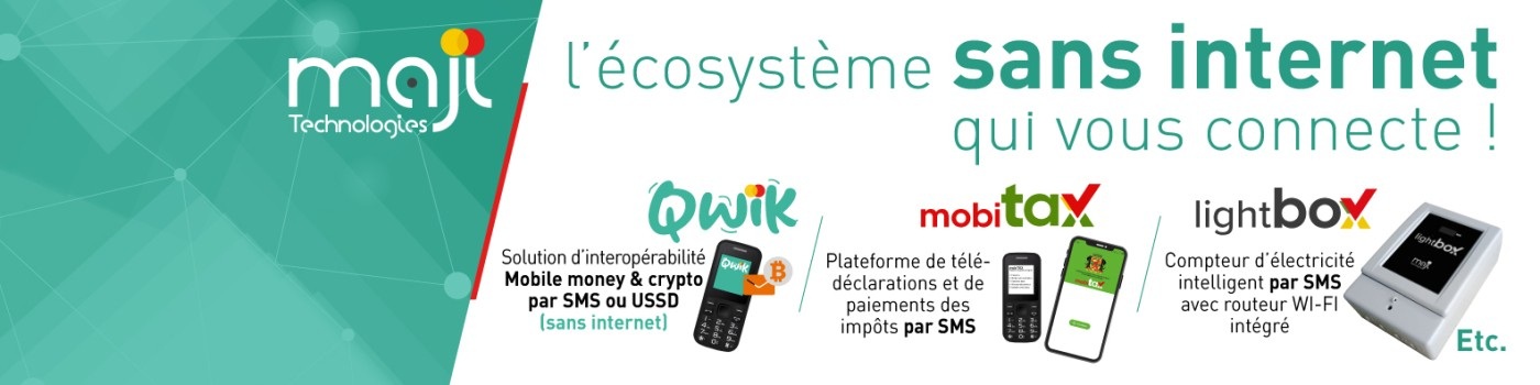 Plateforme numérique MAJI Service financier sur mobile (SFM) par SMS sans internet